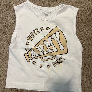 White Army Tank Top and skirt cheer set